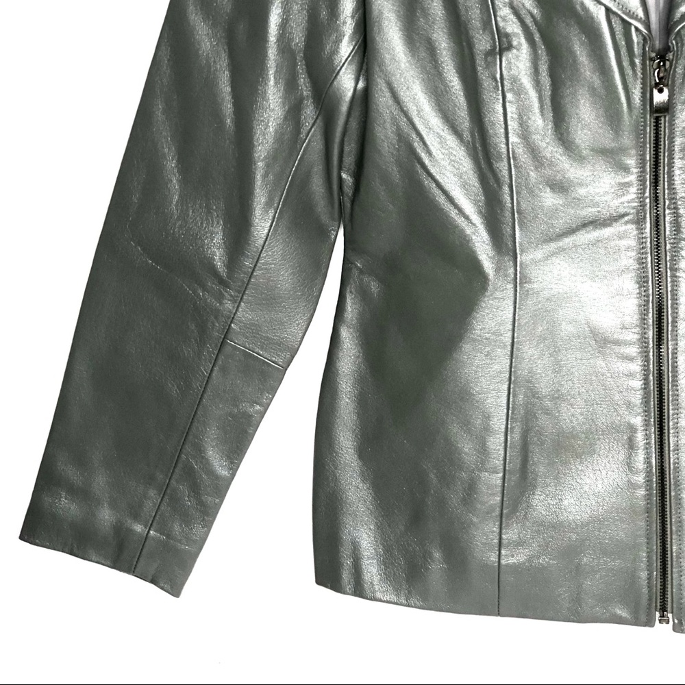 Women’s Suit Bagatelle Grey Leather Sz 10 - Picture 3 of 16